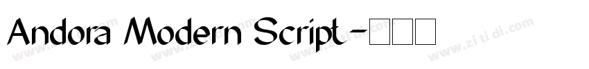 Andora Modern Script字体转换